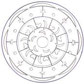 coloriage mandala lune